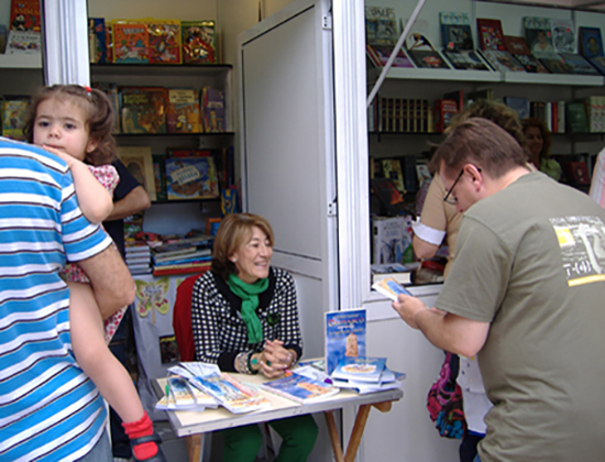 Firma de libros. Feria del libro de malaga.